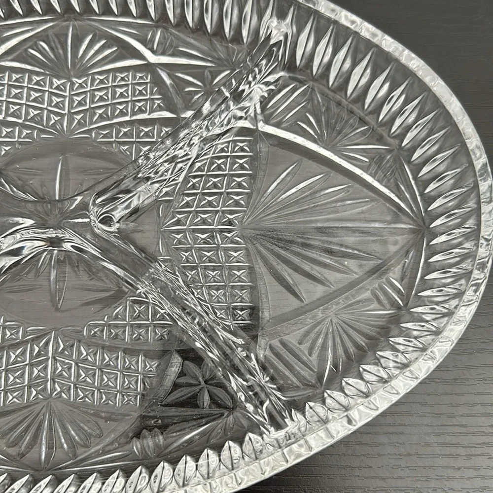 Libbey Clarion 4 Part Divided Serving Tray Vintage